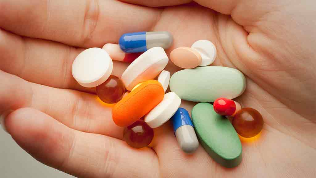 pills in hand
