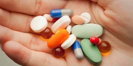 pills in hand