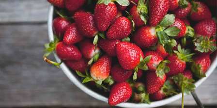 strawberries in a bowl