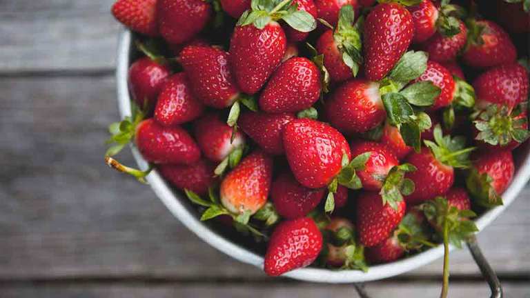 strawberries in a bowl