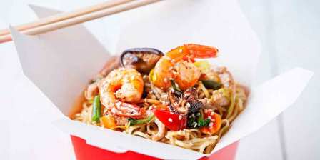 takeaway food in container