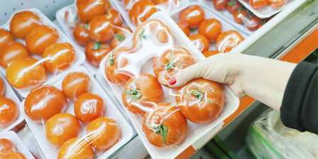 tomatoes wrapped in plastic