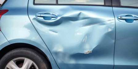 car with damaged door