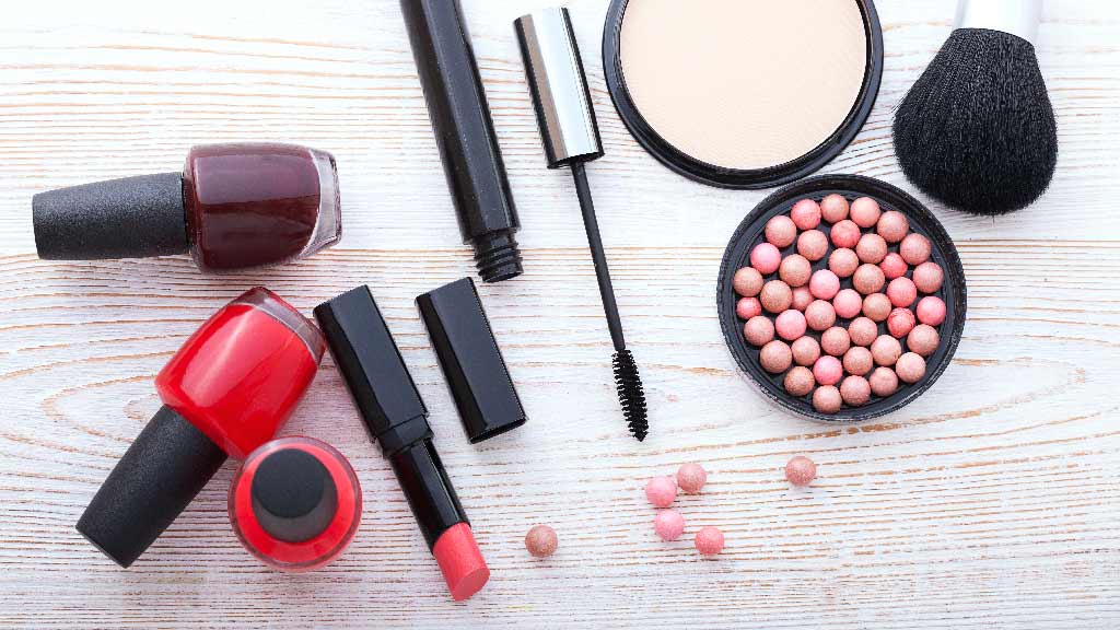 various cosmetics on a table