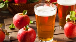 wine glass of cider