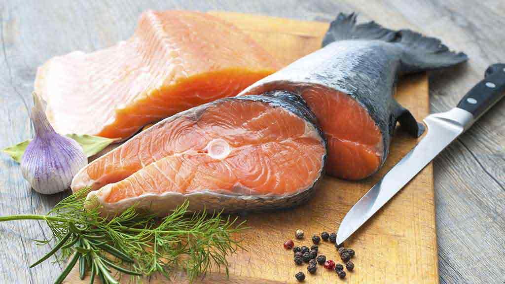 fish on chopping board