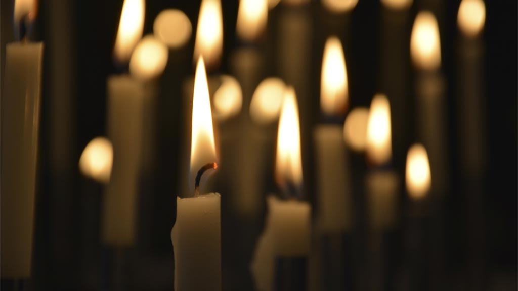 lit candles