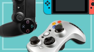 game consoles facing each other