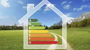 house with bar graph on it