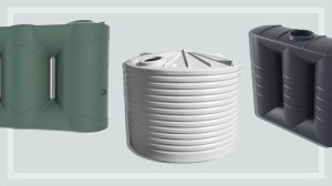 three rain water tanks