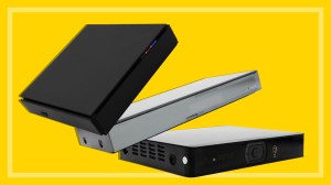 three DVRs on an angle