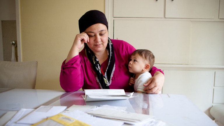 mother worried about growing debt