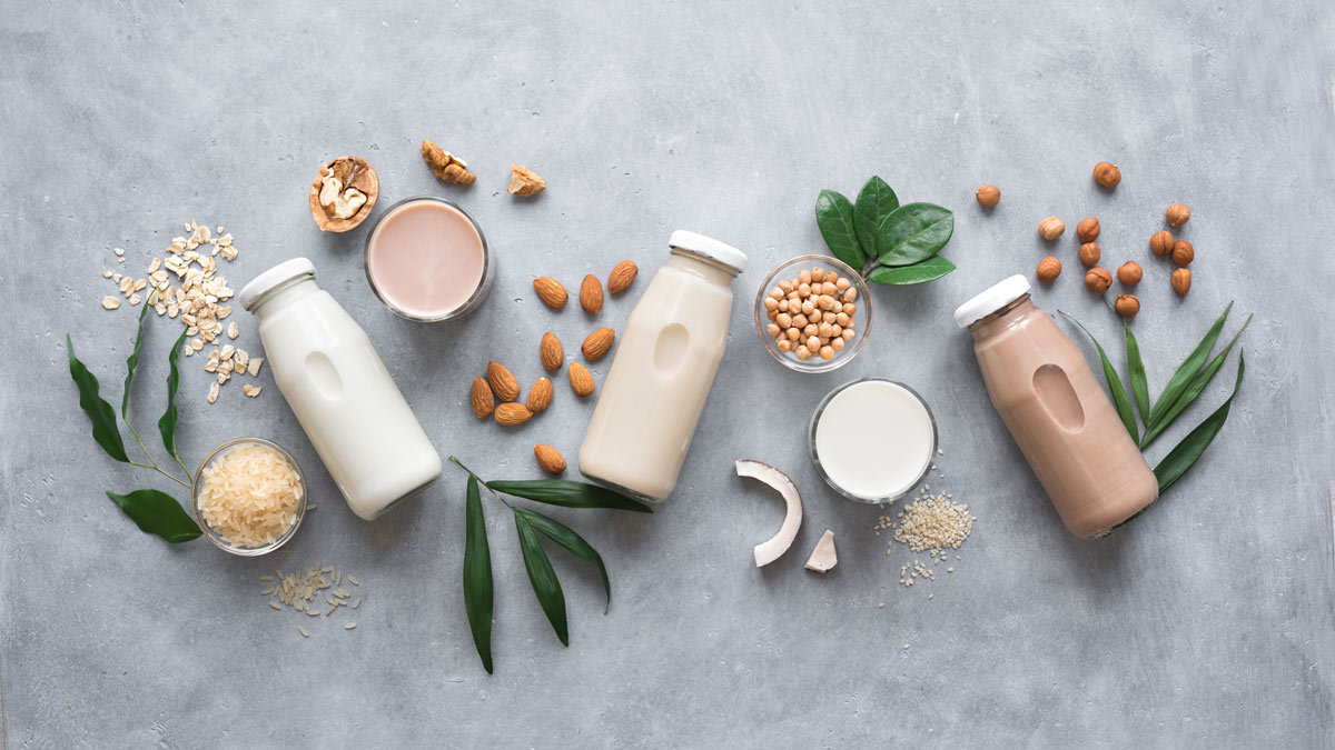 oat almond and hazlenut milk