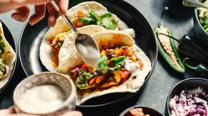 homemade vegan tacos using plant based mince