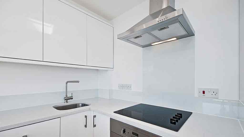 rangehood in white kitchen