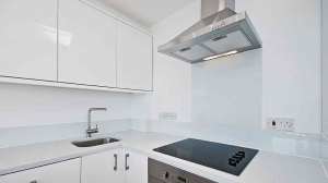 rangehood in white kitchen