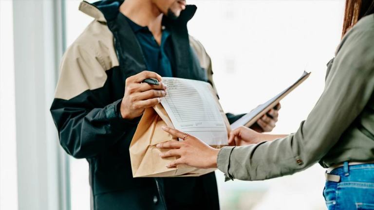 food delivered at front door