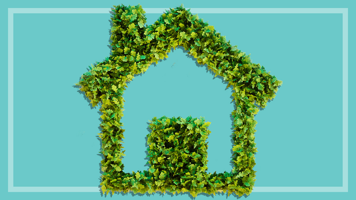 green leaves forming a house shape