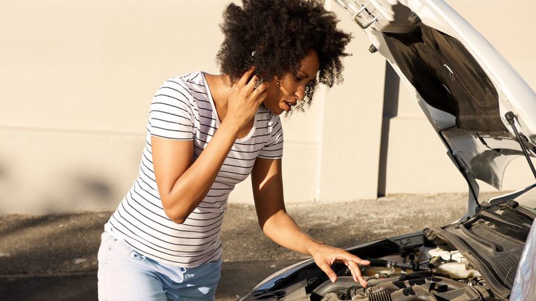 broken down lemon car