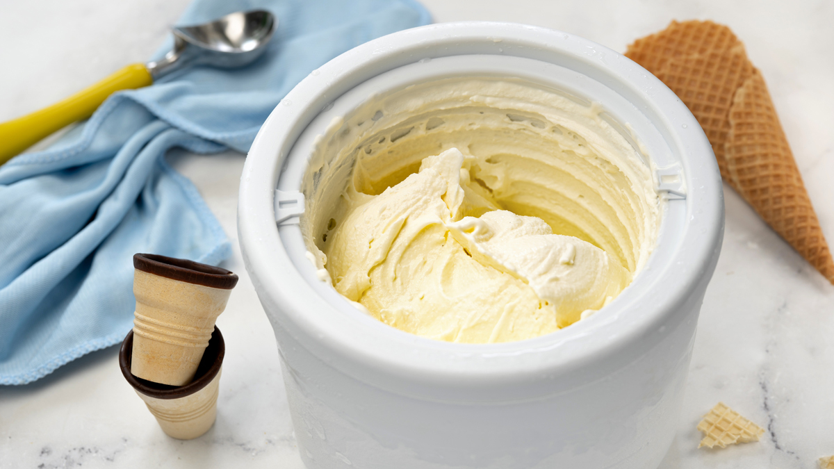 ice cream made in an ice cream maker