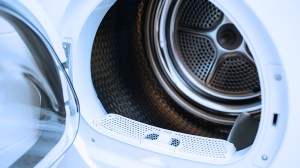 closeup of an open dryer
