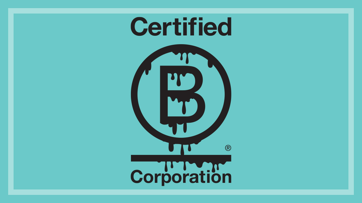black b corporation certified logo melting