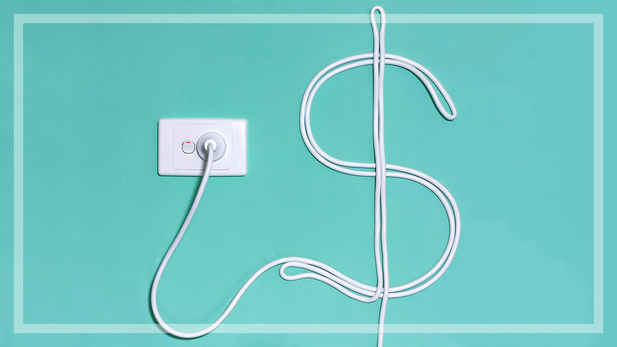 power cord dollar symbol