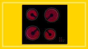 ceramic cooktop with four elements on