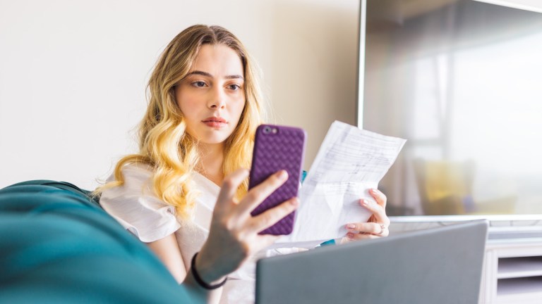 woman worrying about health insurance bill