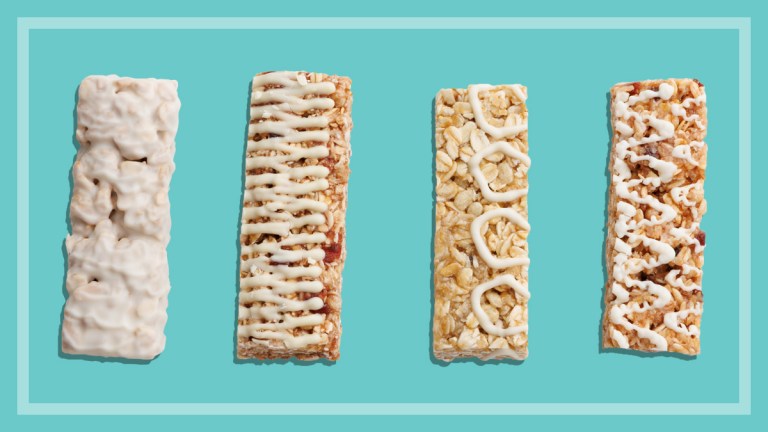 four strawberry and yoghurt muesli bars