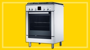 silver freestanding oven