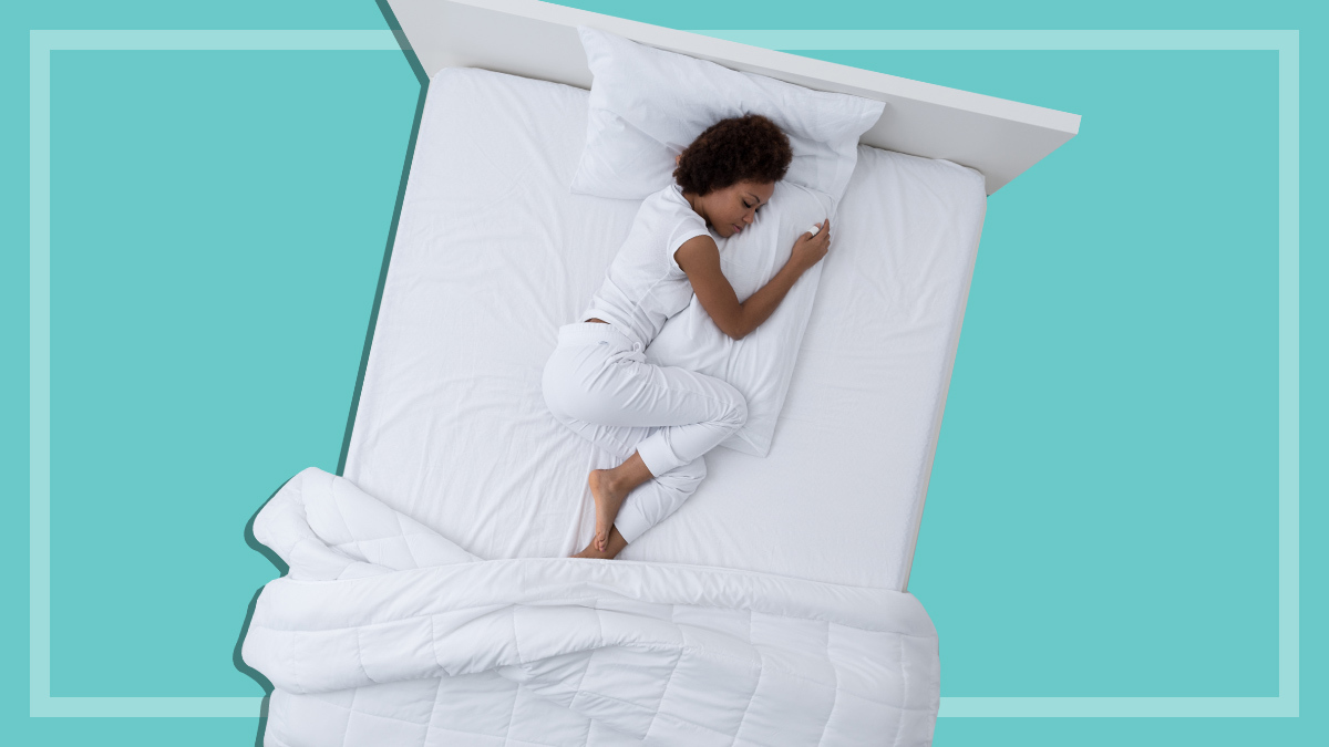 woman sleeping on bed doona